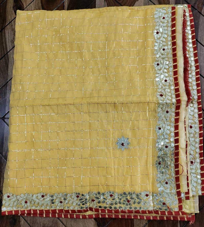 Haldi Special Saree With Gotta Patti Work