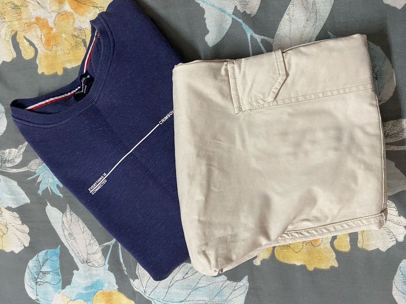 Classic Cargo Joggers Beige Pants