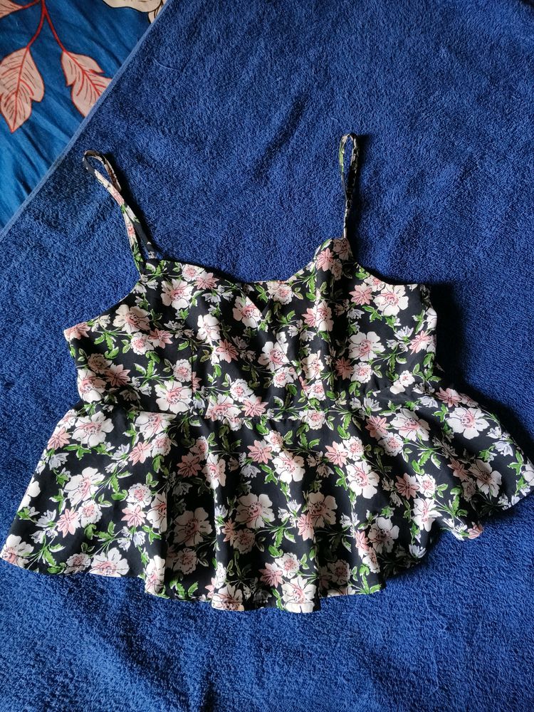 Black Peplum Top