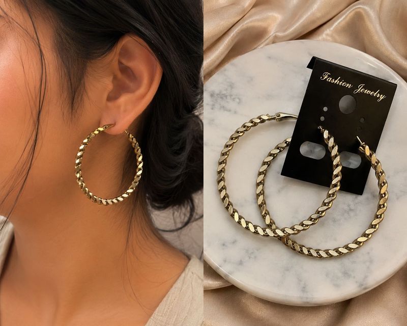 💛Chunky Gold Hoop Earrings💛