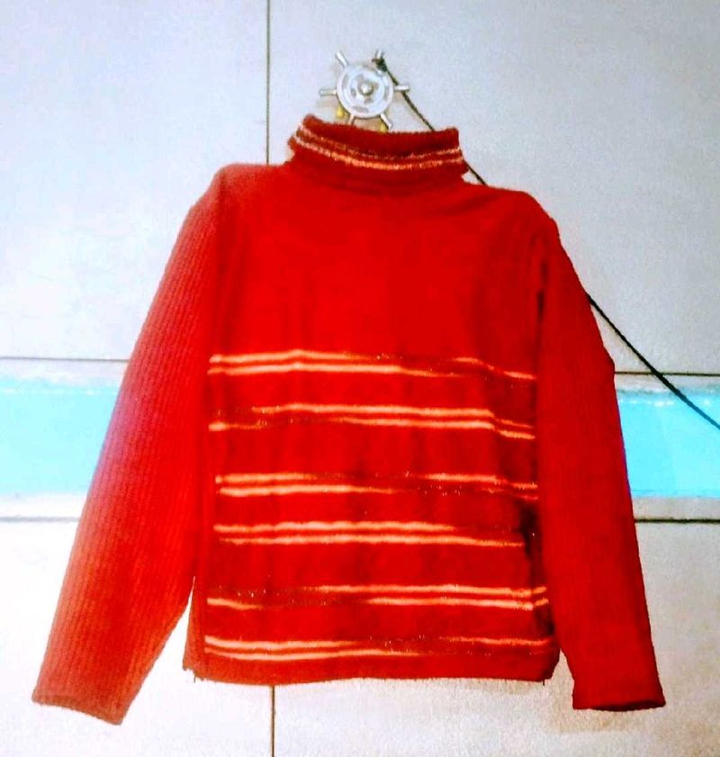 Striped Turtleneck Sweater
