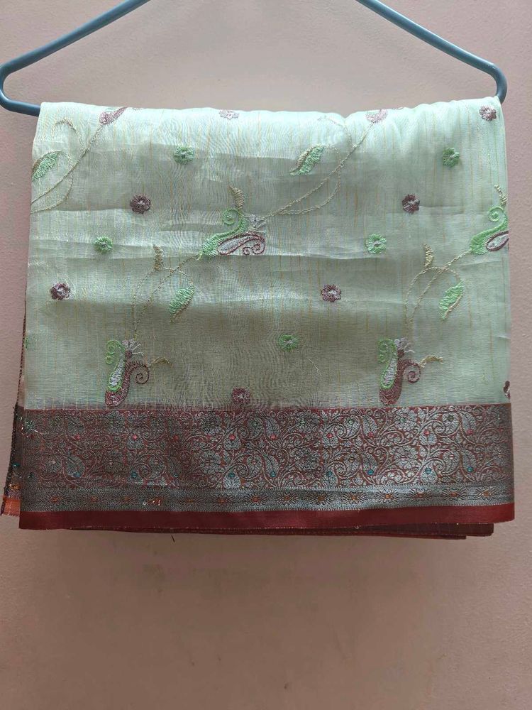 Elegant Embroidered Saree