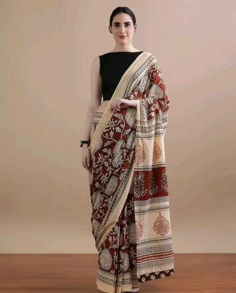 Elegant Printed Cotton Saree