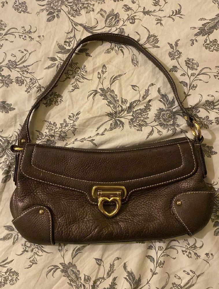 Lovecat Paris Vintage Brown Leather Shoulder Bag