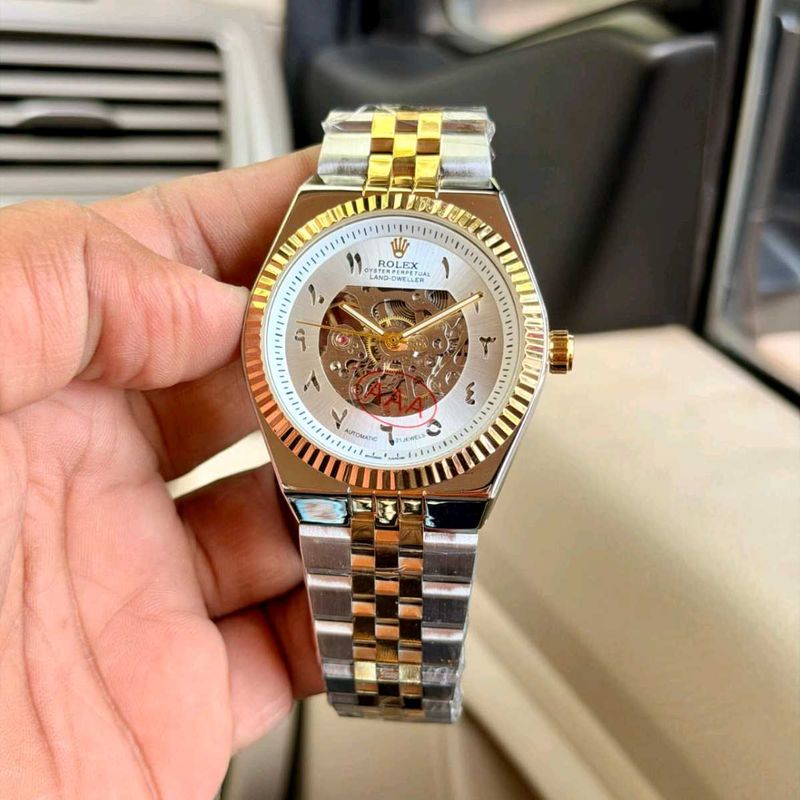 ROLEX AUTOMATIC WATCH FOR HIM SKELETON DIAL
