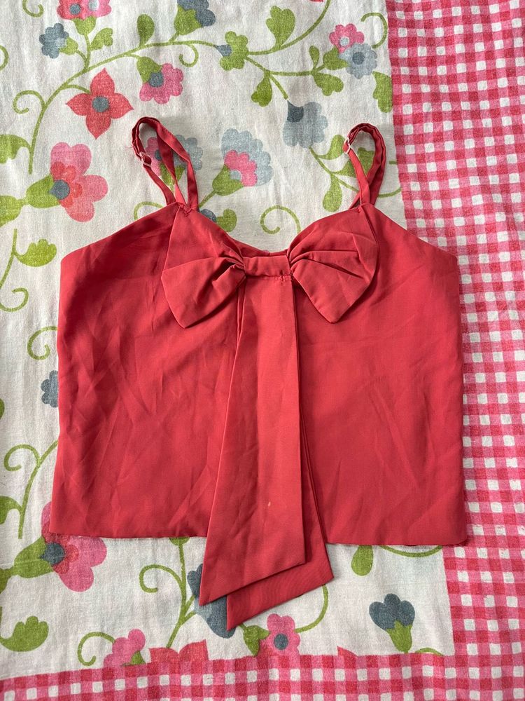 Cute Red Bow Tank Top