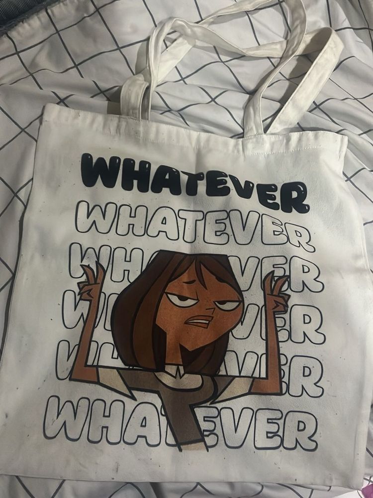 Cartoon Print Tote Bag