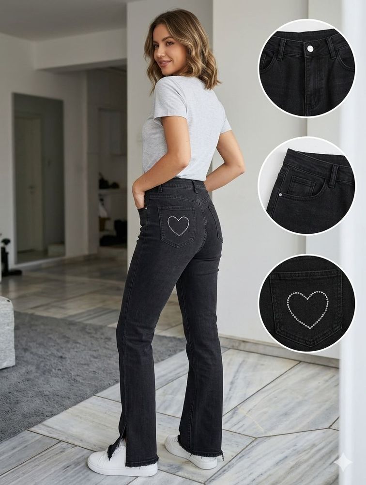 Women's Black Flare Jeans