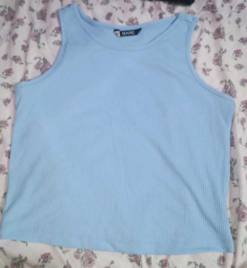 Baby Blue Ribbed Tank Top
