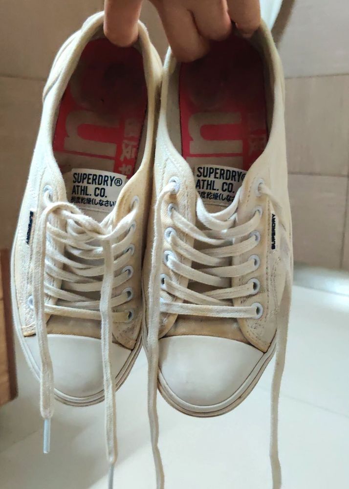 Superdry Cream Canvas Sneakers