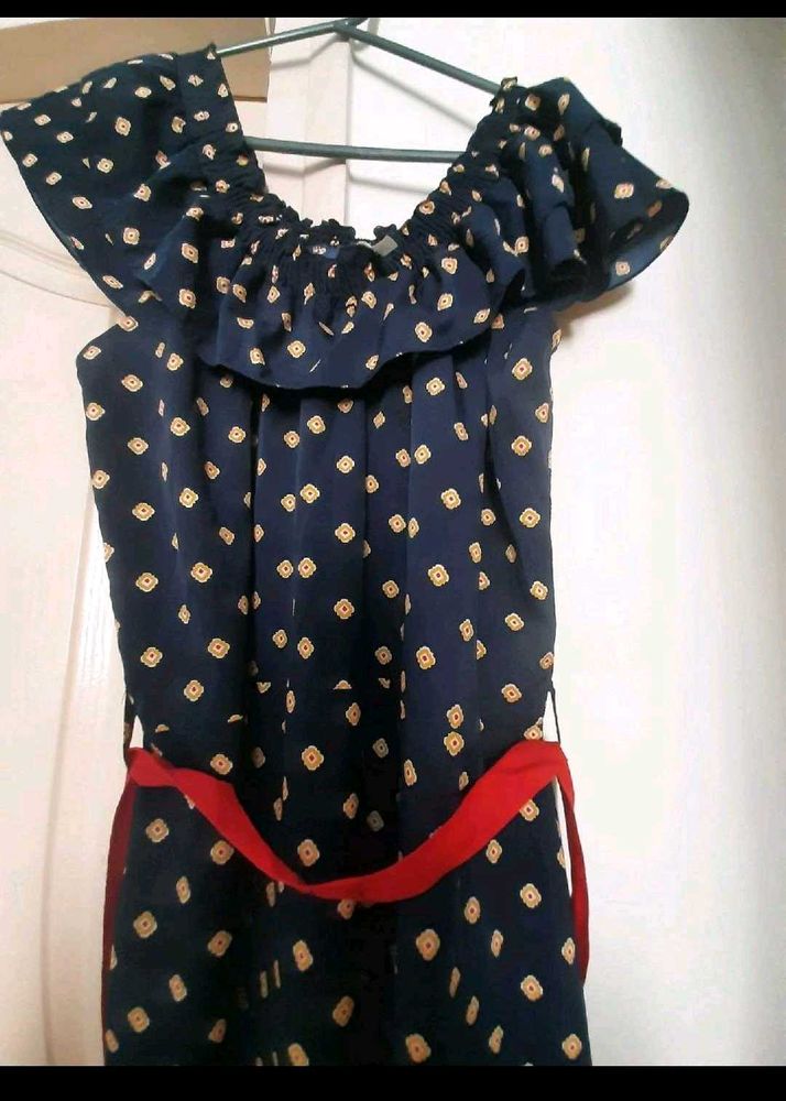 Dressberry and Chic Navy Off-Shoulder Dress