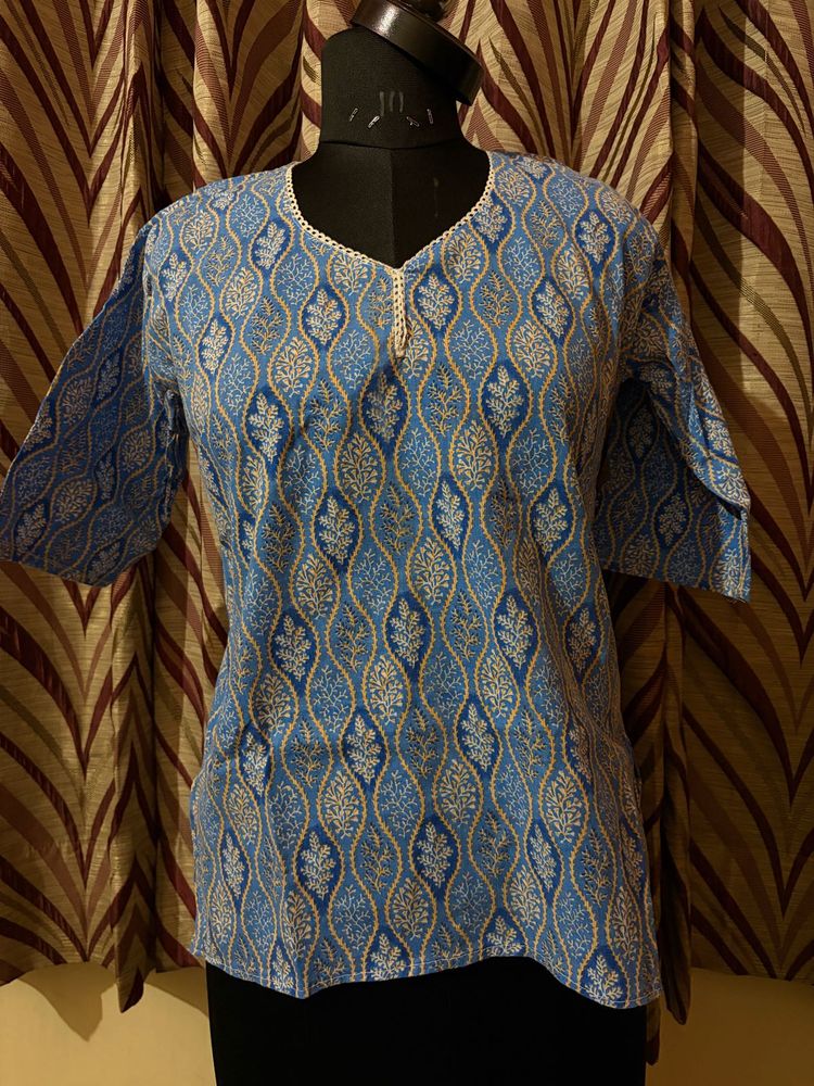 Blue Ethnic Printed Kurta
