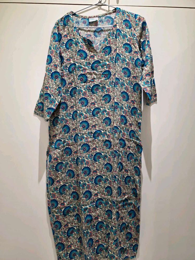 Women's Bohemian Floral Print Kurta