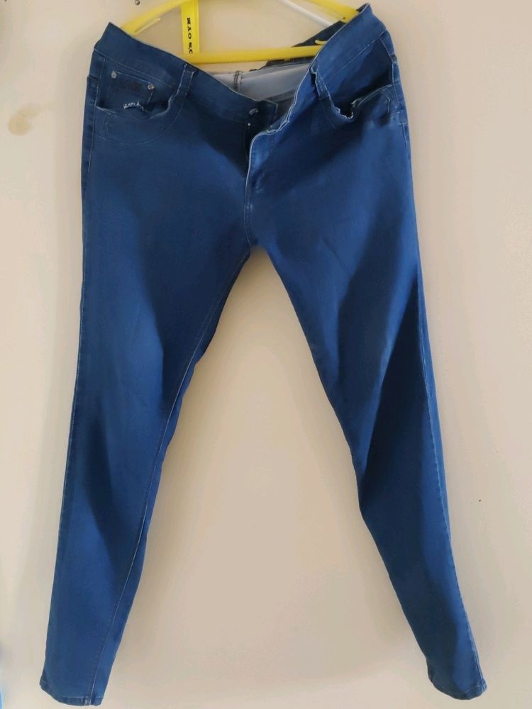 Bright Blue Jeans 34-36 Size