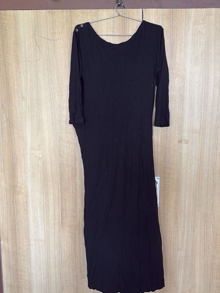 Black "I AM READY" Maxi Dress