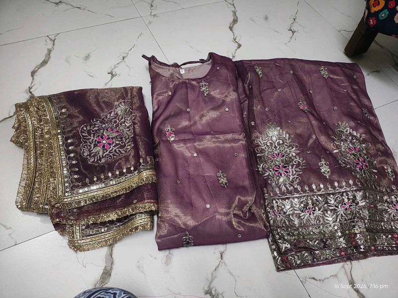 Elegant Purple Kurta Set with Dupatta