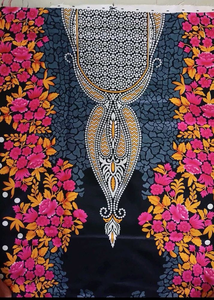 Beautiful Floral Print Dress Material with duppta