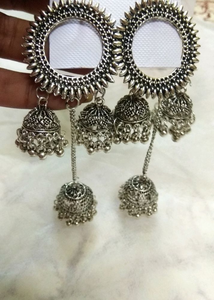 Long Silver Earrings