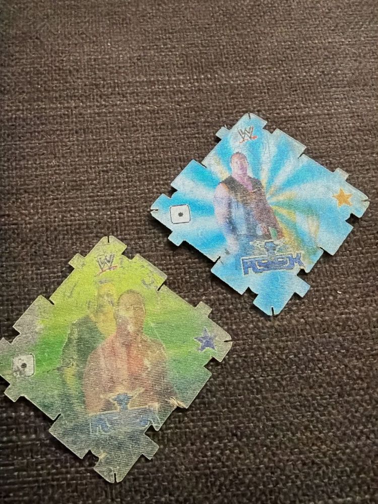Vinatge WWE Bigbabol Rock Giga Cards set of 2