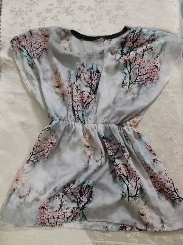 Floral Print Tunic Top