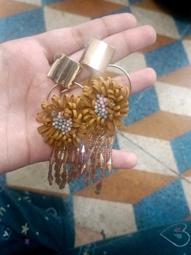 Boho Floral Dangle Earrings