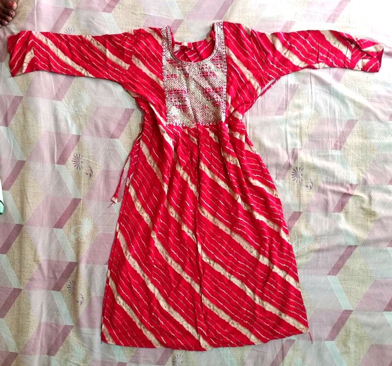 Rose Pink Nyra-cut Kurti💓