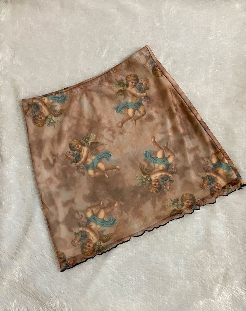 Shein Cupid Brown Mesh Skirt