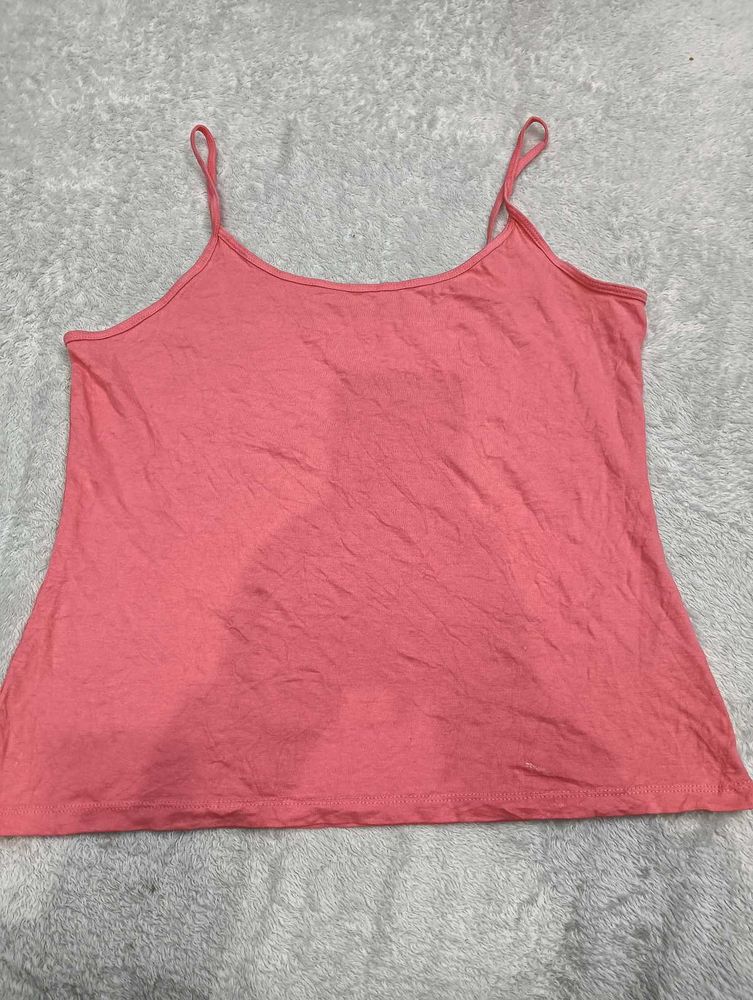 Pink Spaghetti 🤎Strap Tank Top