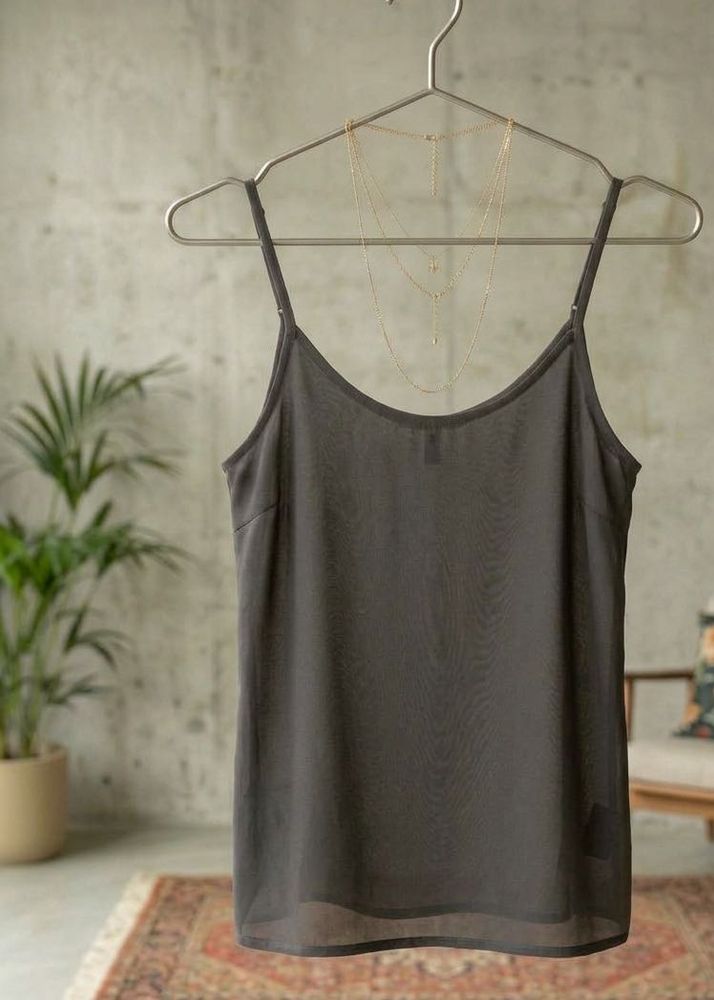 Sheer Sleeveless Tank Top