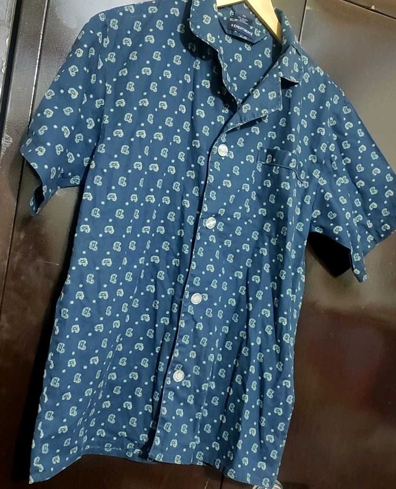 Navy Blue Half Sleeve Shirt For Boy &amp; Men 40 Chest