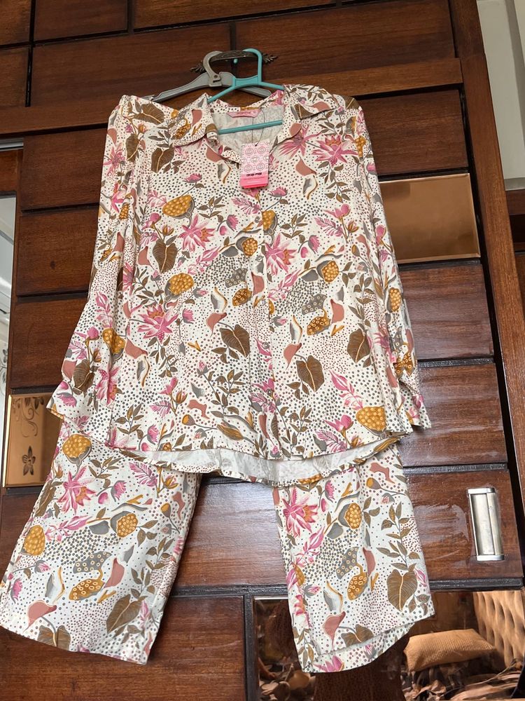 Floral Print Pajama Set