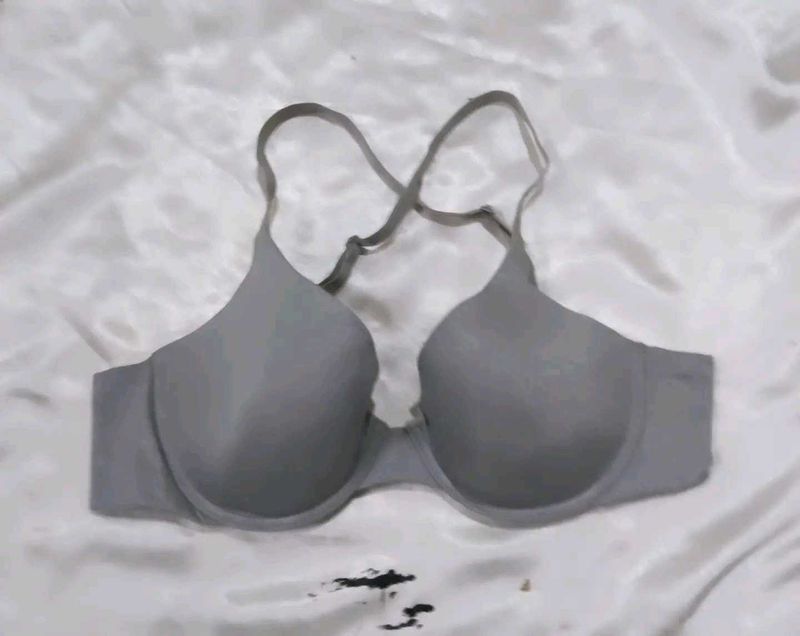 Gray Padded Bra