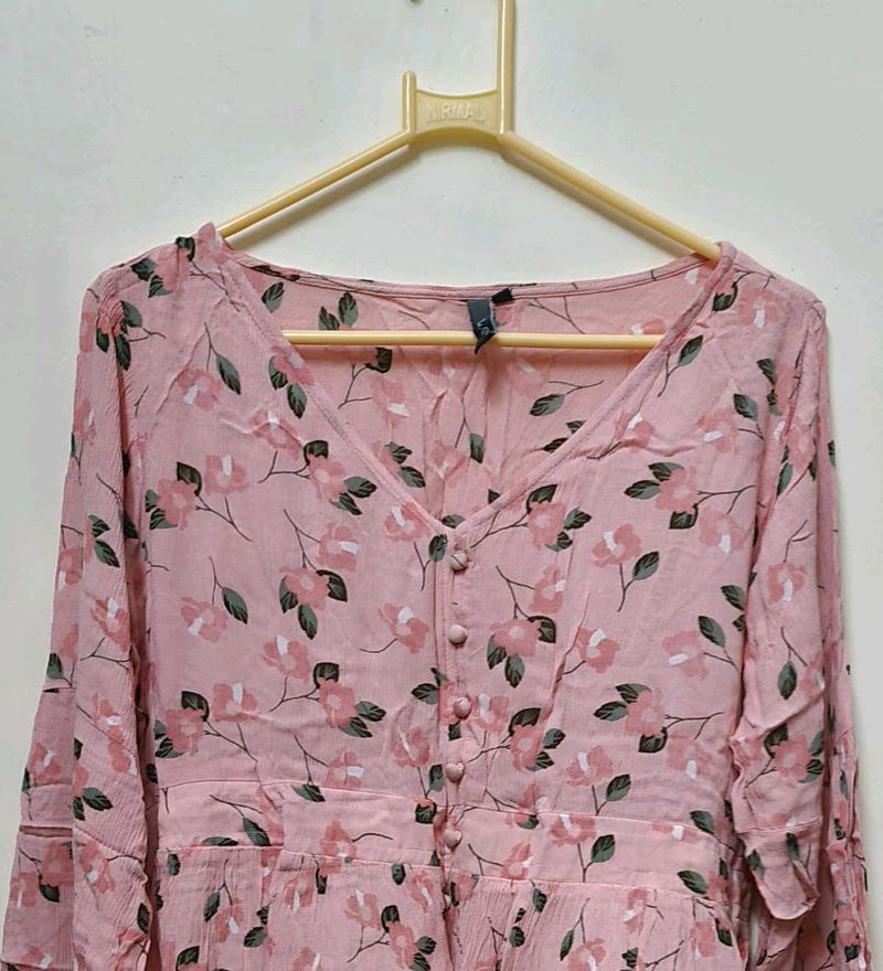 LOV by Westside Pink Floral Print Kareena top
