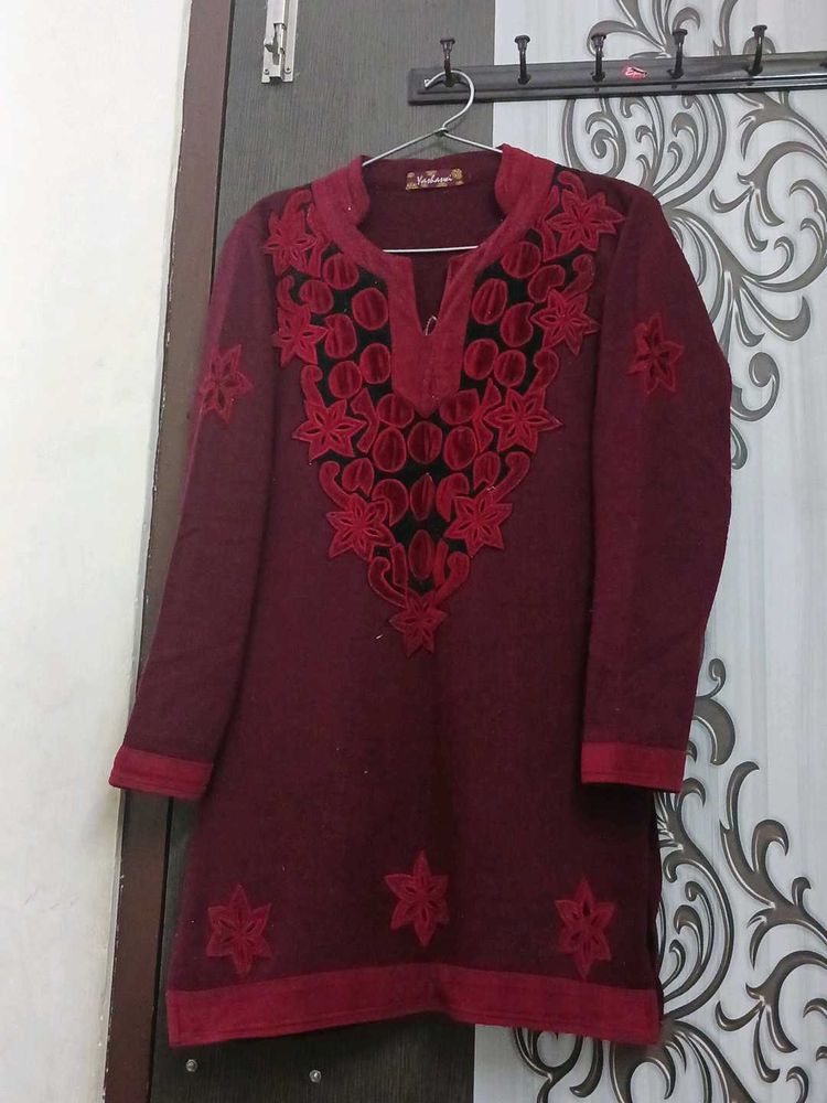 Rose Red Kurti