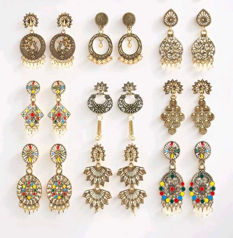 (Buy any 3) Antique Gold Earrings Set(All are new)
