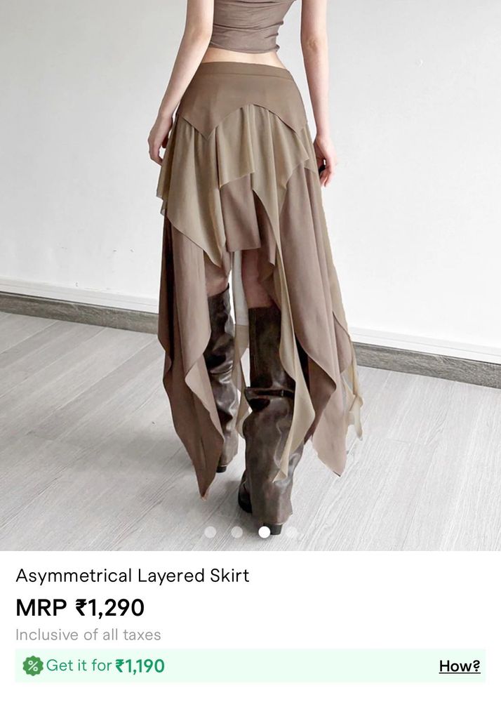 Asymmetrical Layered Skirt