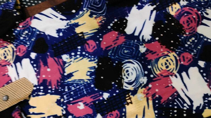 Vibrant Abstract Print Kurta Set