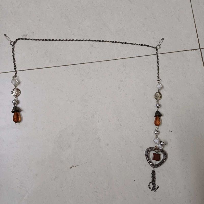 Heart and Bead Waist Chain for Dresses/ Belt