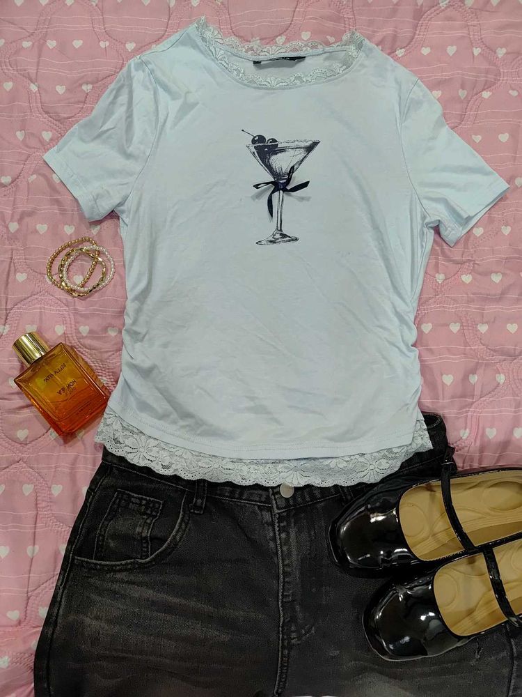 🥂 Coquette Martini Baby Tee