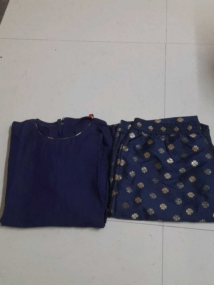 Navy Blue Ethnic Kurta Set