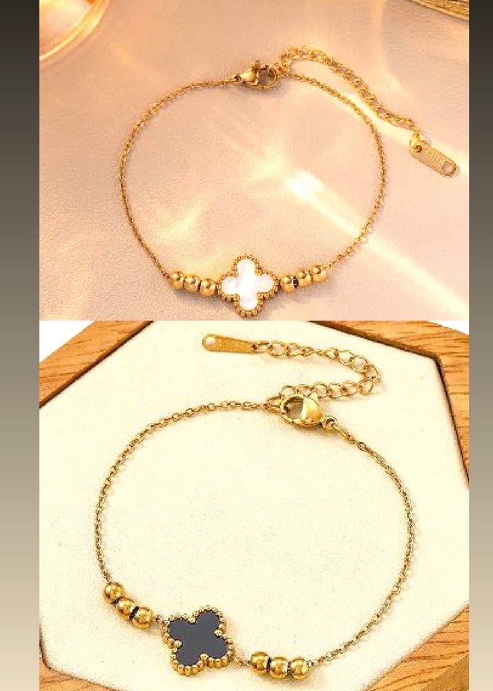 Elegant Clover Charm Bracelet - combo of 2