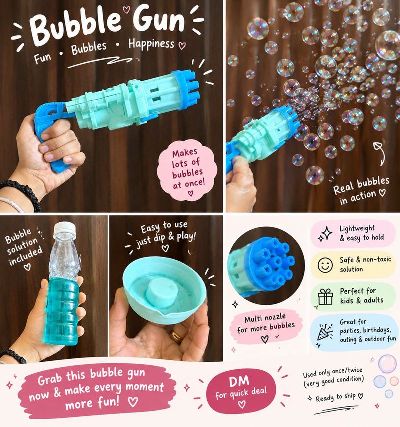 Automatic Bubble Gun Toy