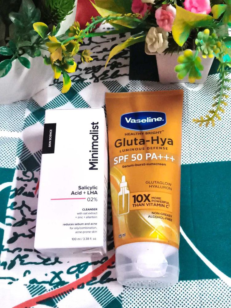 Minimalist face wash &amp; Vaseline sunscreen Skincare