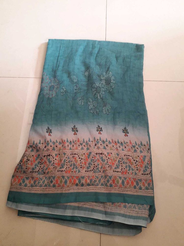 Blue Printed Dupatta