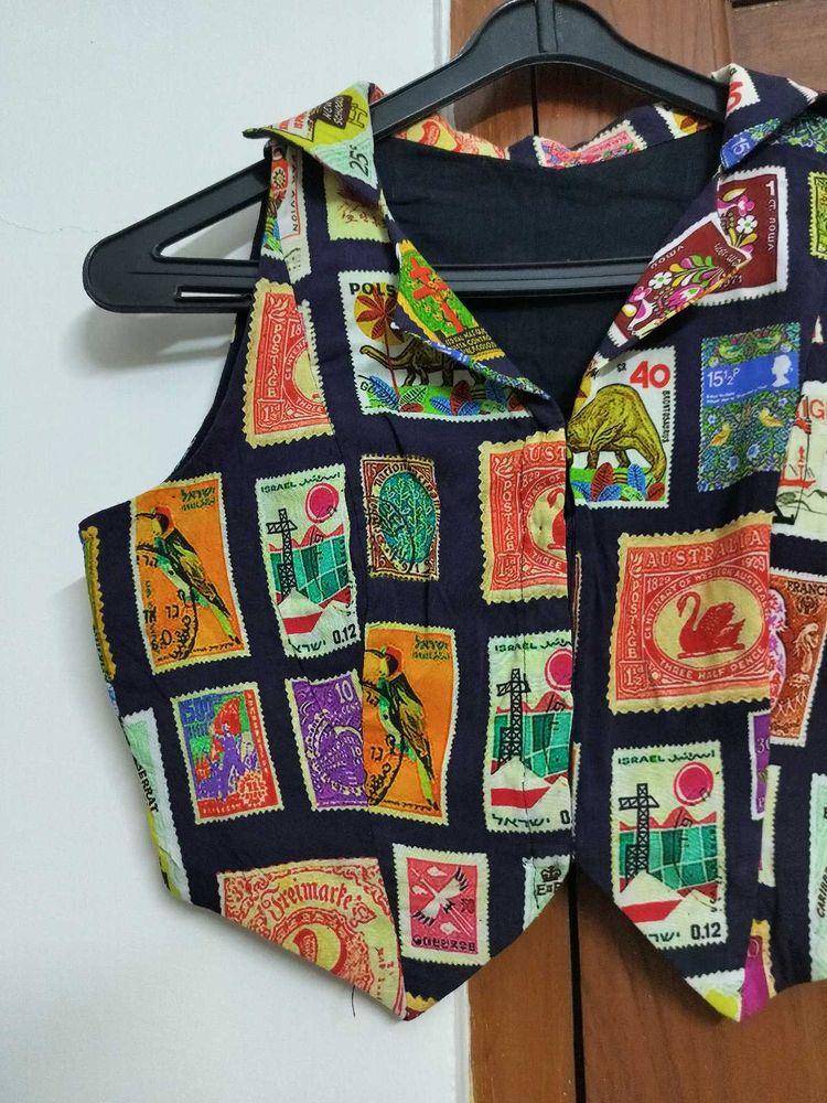 Stamp Print Vest