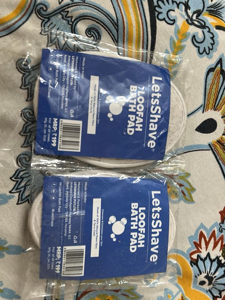 LetsShave Loofah Bath Pad (2 Pcs)