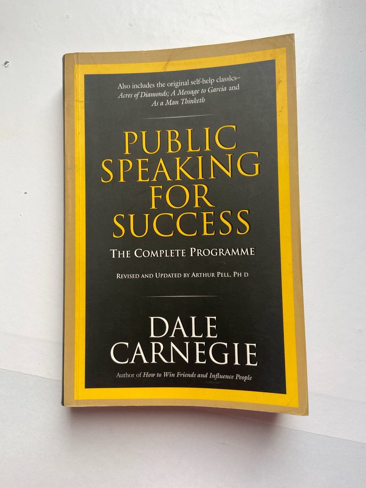 Dale Carnegie Public Speaking Book