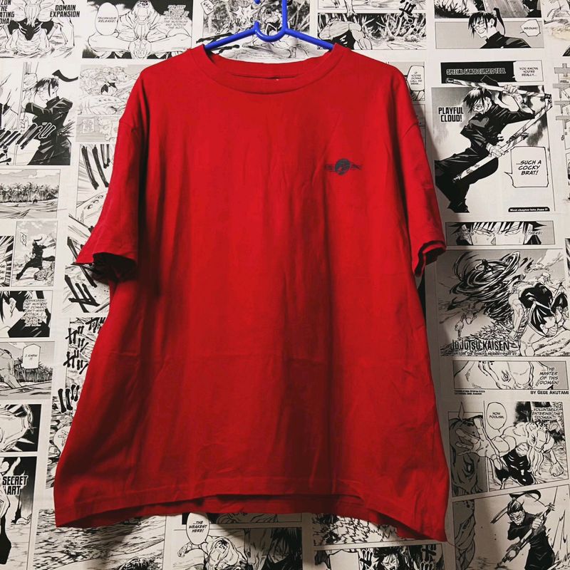 OVERSIZED T SHIRT PLANE RED