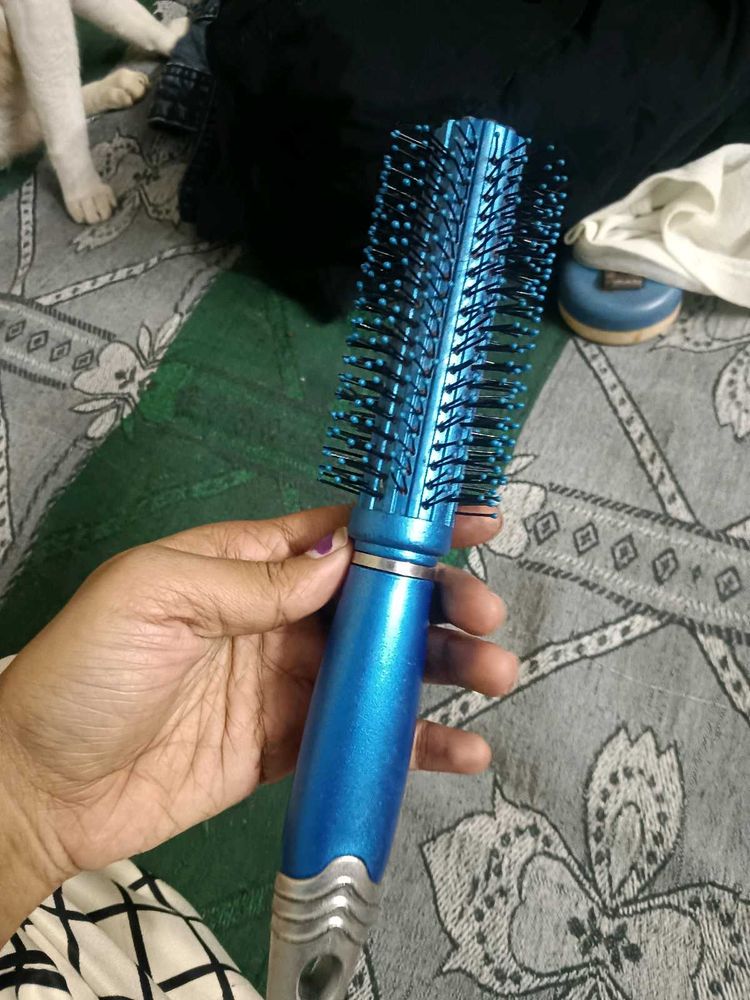 Blue Round Hair Brush