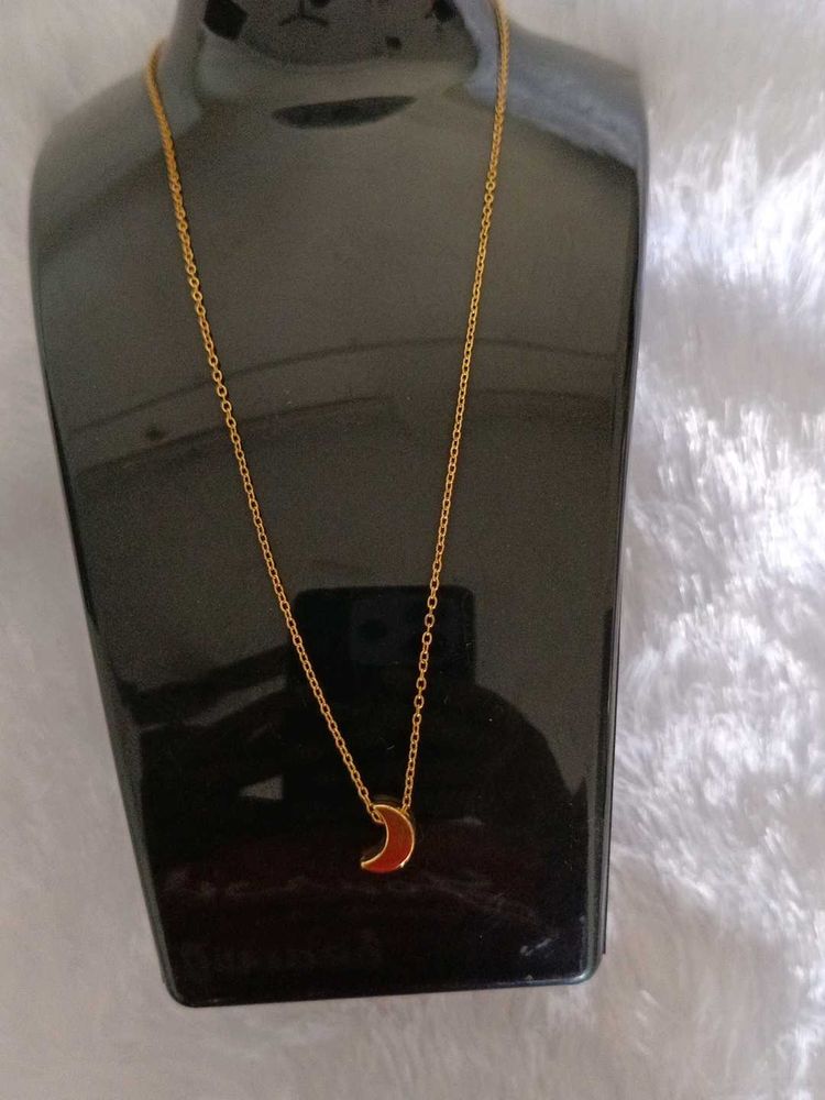 Gold Crescent Moon Necklace